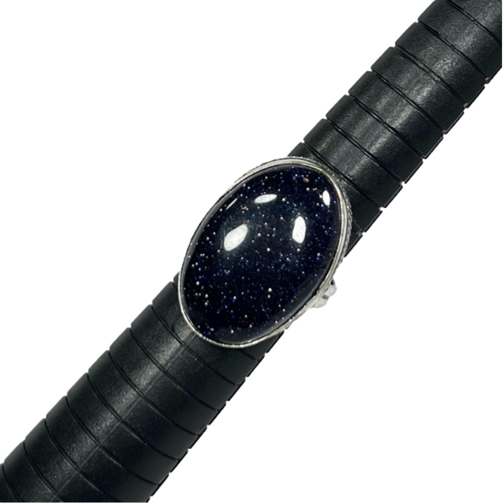 Blue Sunstone 925 Gemstone Ring size 7.75